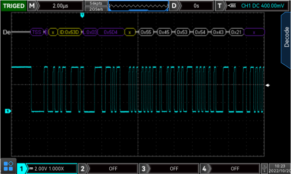 MSO3354E-S Oscilloscope Full Memory Hardware Decoding