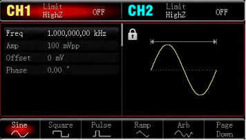 UNI-T UTG932E Waveform Options
