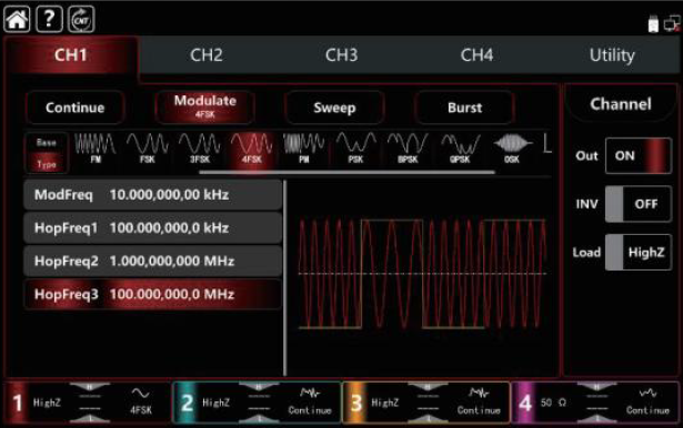 UTG9000T Multiple Modulation Mode