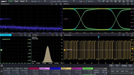 MSO7000X Jitter Eye feature screen shot